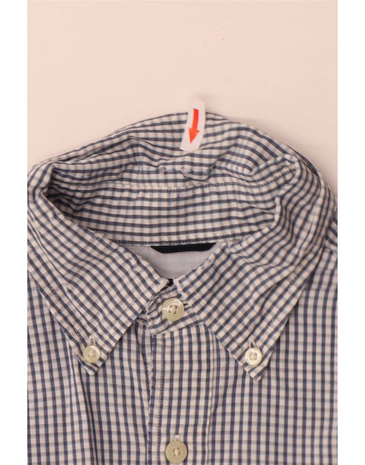 Camisa Nautica Hombre Algodón Vichy Azul Medio