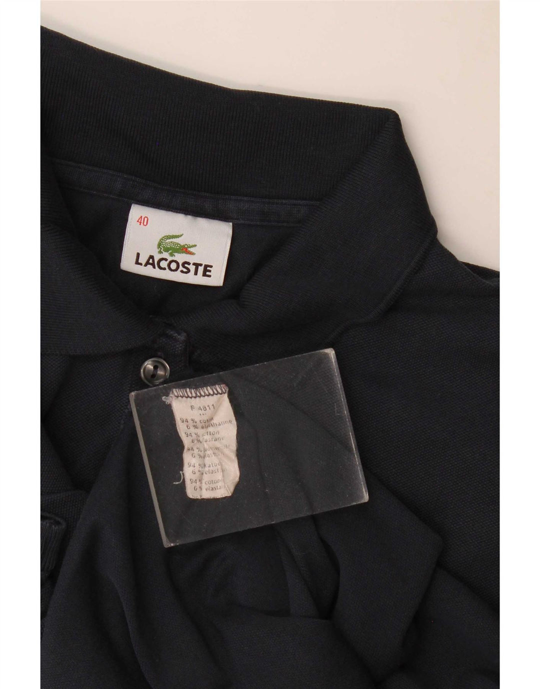 Polo Lacoste Mujer Talla 40 Mediano Azul Marino Algodón
