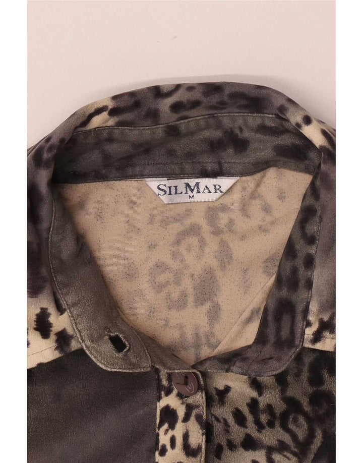 Silmar Camisa regular para mujer ES 42 Gris medio Estampado animal