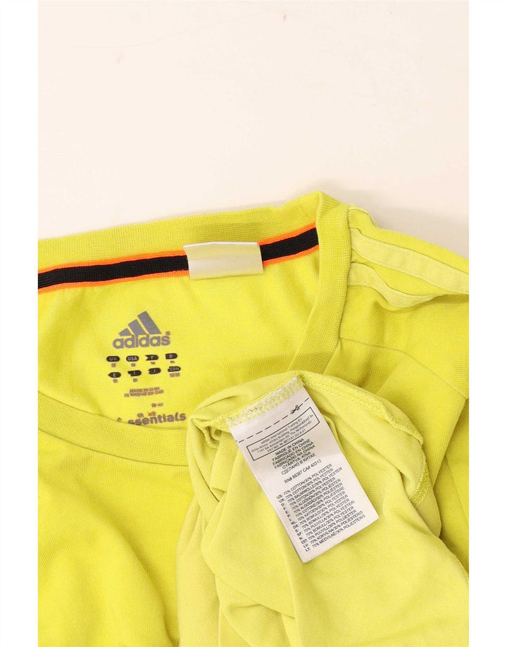 Adidas Hombre Climalite Camiseta Top Algodón Amarillo Medio