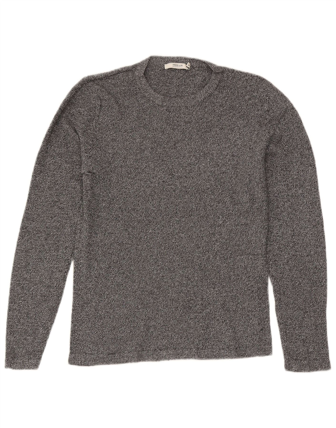 Jack & Jones Hombre Jersey De Cuello Redondo De Algodón Moteado Gris Medio