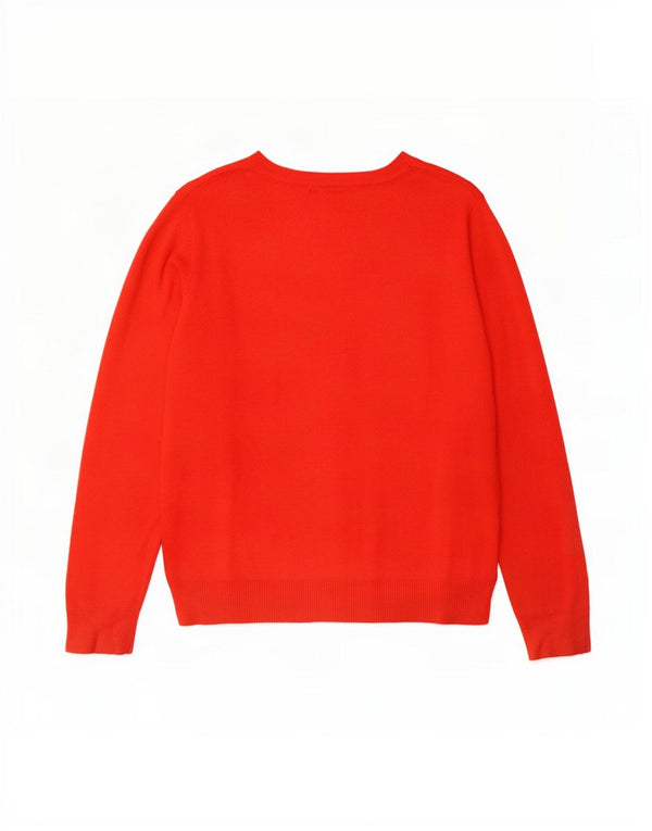 Marks & Spencer Suéter tipo jersey con cuello barco para mujer Reino Unido 44 Grande Acrílico rojo