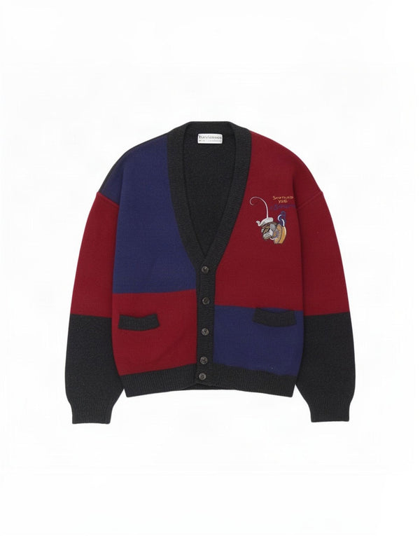 Yves Gerard Cárdigan para hombre IT 54 XL Bloque de color multicolor