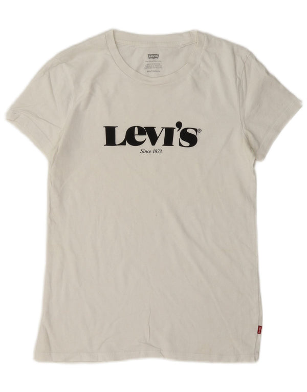 Levi's Camiseta con gráfico extragrande para mujer UK 2 2XS Blanco