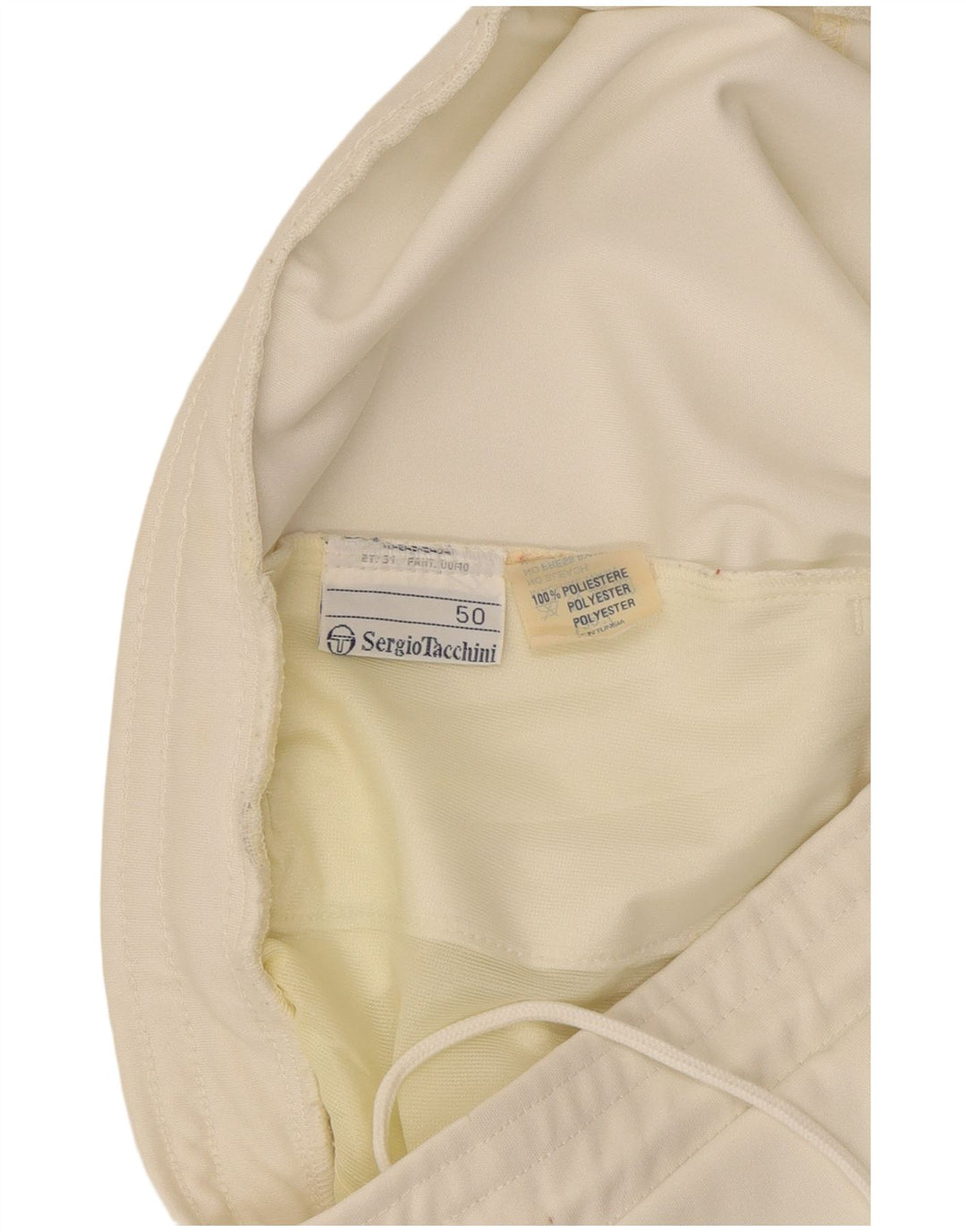 Sergio Tacchini Pantalón Corto Deportivo Mujer IT 50 XL Poliéster Blanco