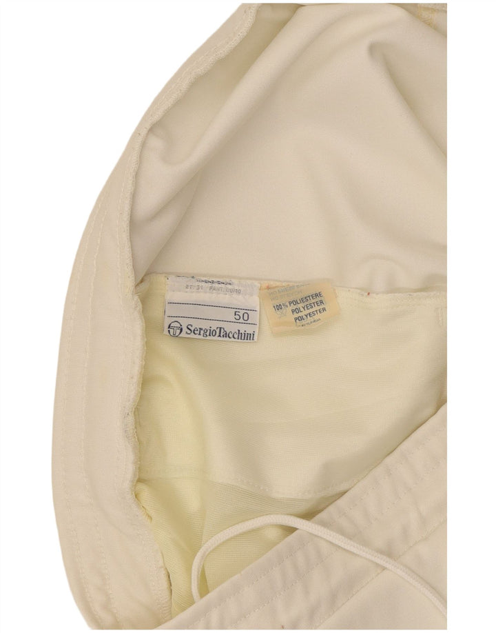 Sergio Tacchini Pantalón Corto Deportivo Mujer IT 50 XL Poliéster Blanco