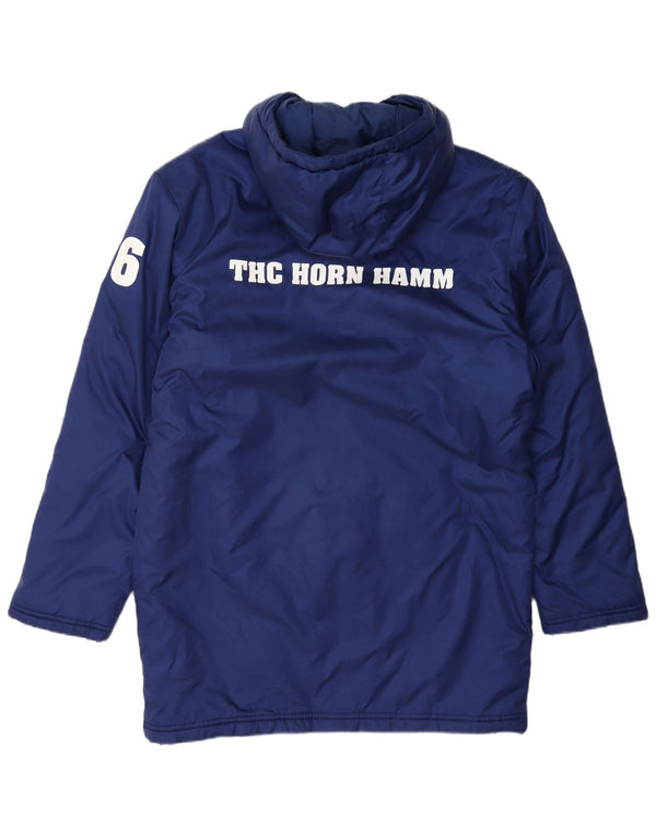Adidas Hombre THC HORN HAMM Graphic Abrigo acolchado con capucha UK 38 Medium Azul marino