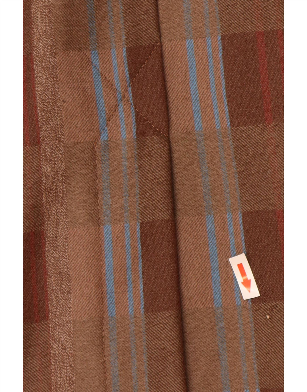 Falda recta vintage de cintura alta para mujer IT 44 Medium W26 Brown Plaid