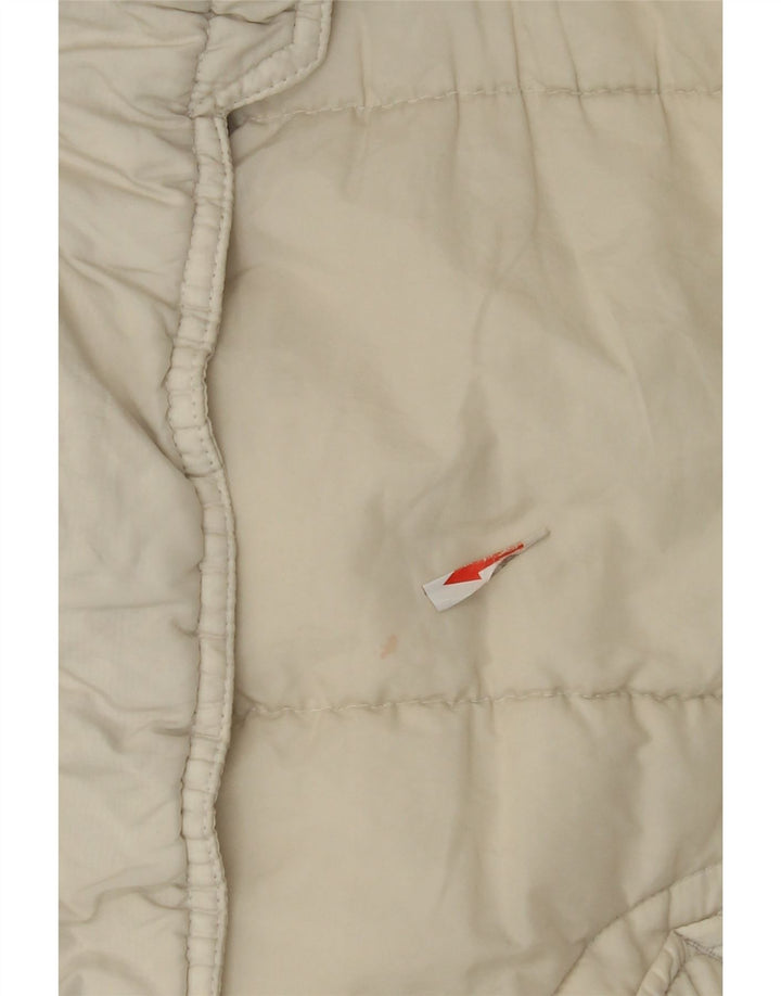 Chaqueta Acolchada Con Capucha Gas Mujer IT 44 Medium Off White Poliamida