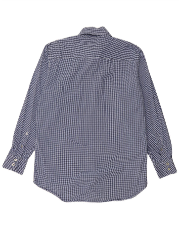 Camisa de hombre Boden de algodón a cuadros en azul medio