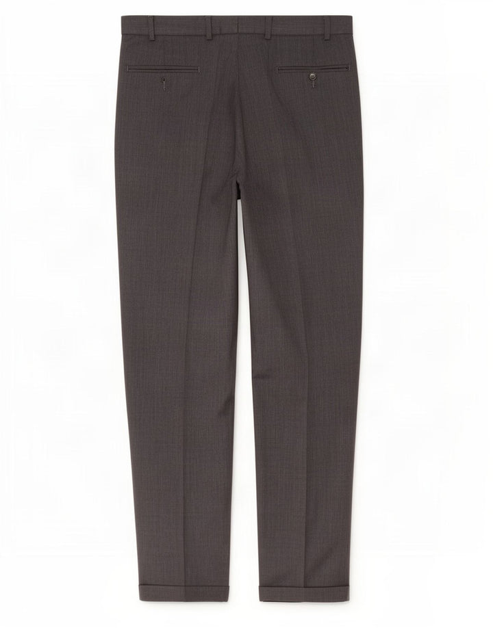 Marks & Spencer Pantalón de traje con pinzas para hombre W36 L33 Lana gris