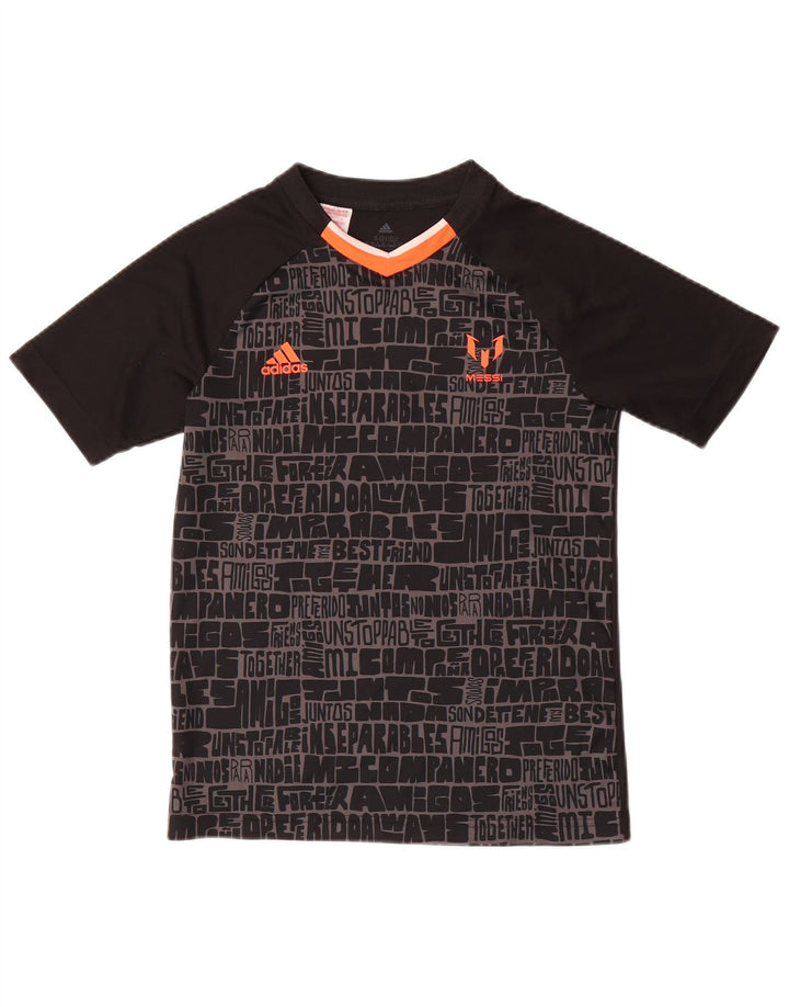 ADIDAS Camiseta con estampado abstracto MESSI para niños 11-12 años Negro