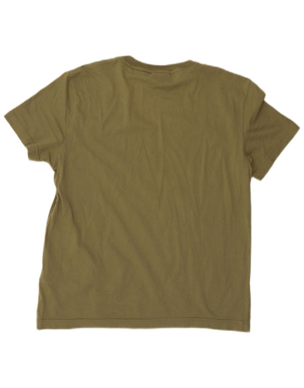 Calvin Klein Camiseta gráfica para hombre Top grande de algodón verde