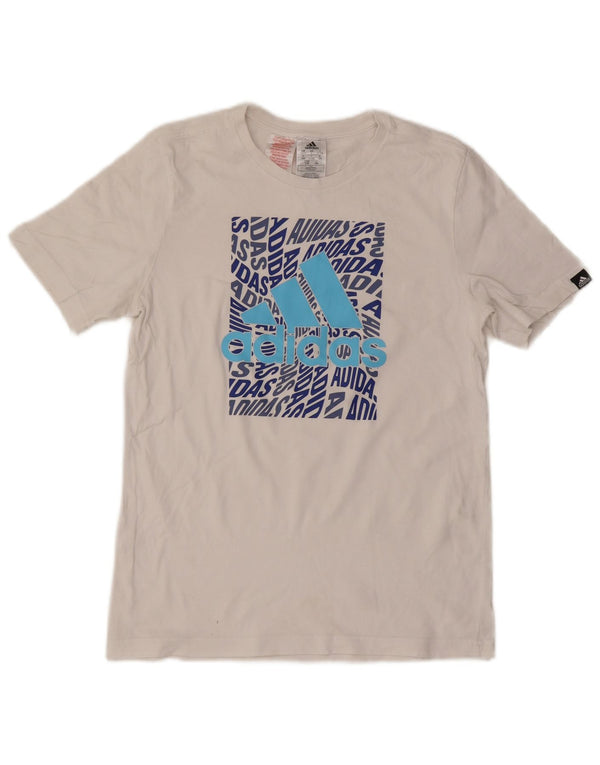 Adidas Camiseta gráfica para niño 13-14 años Blanco Algodón