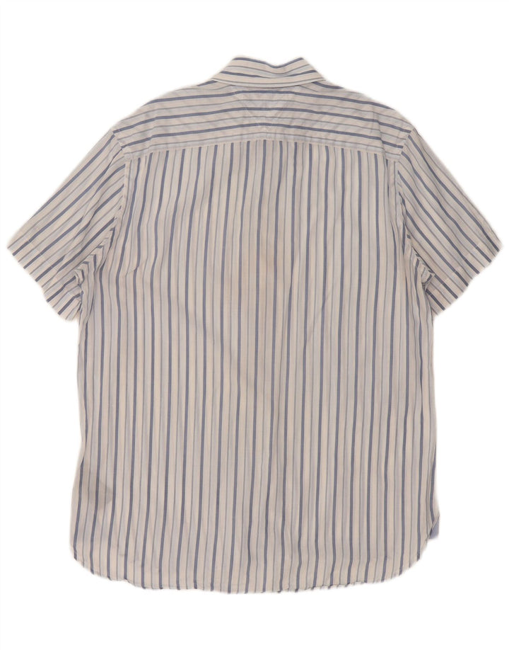 Camisa Tommy Hilfiger Hombre de Manga Corta de Rayas Azul Medio