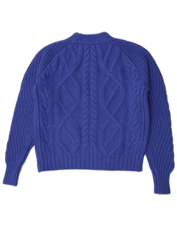 Marks & Spencer Suéter con cuello alto y autógrafo para mujer UK 8 Small Blue