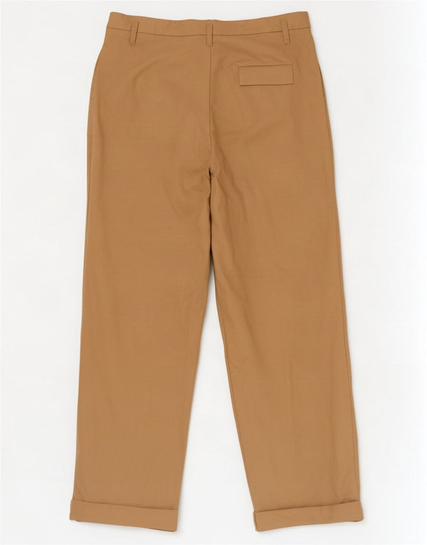 Topshop Pantalones de traje con cintura alta para mujer UK 12 Medium W30 L28 Beige