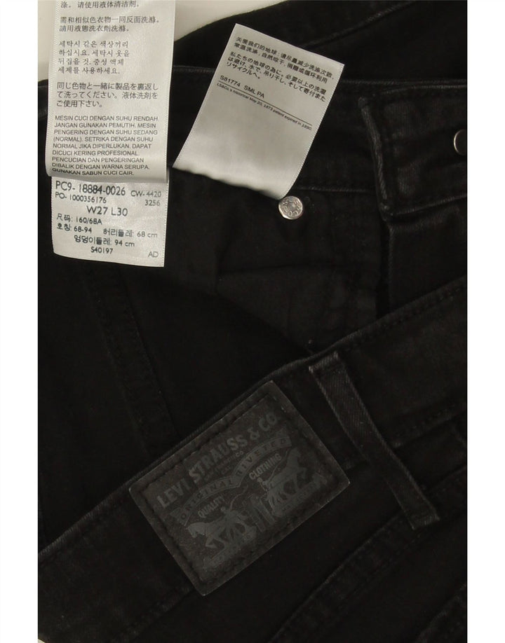 Vaqueros Levi's 712 Slim para mujer W27 L28 Algodón negro