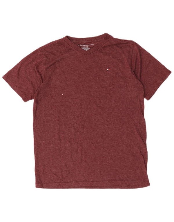 Tommy Hilfiger Camiseta para niño Top 15-16 años Grande Borgoña Algodón