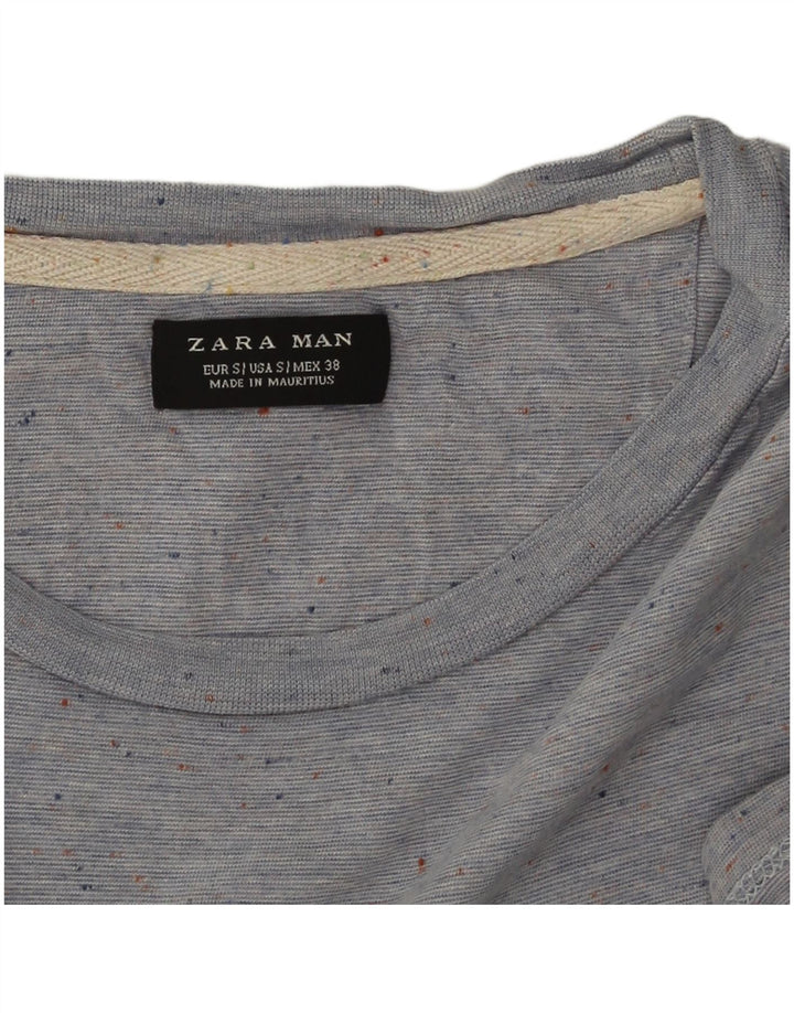 Zara Hombre Camiseta Top Small Azul Moteado