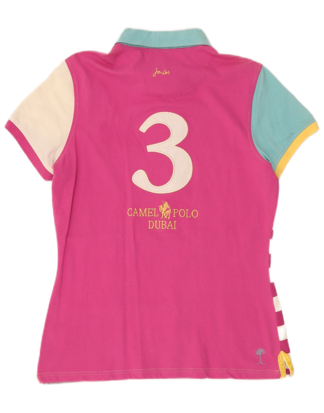 TOM JOULE Polo de rugby con gráfico Dubai para mujer, talla 40, talla grande, multicolor