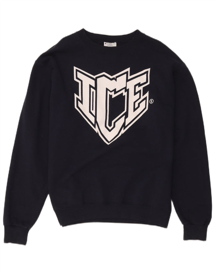 Champion Sudadera Con Estampado Gráfico Jumper Medium Azul Marino Algodón