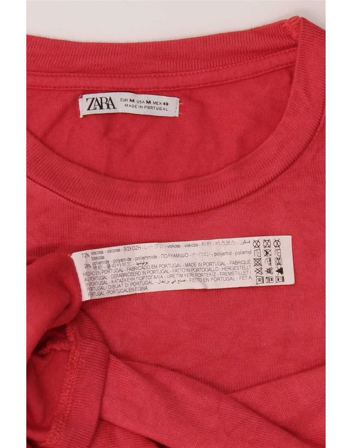 Zara Mujer Viscosa Roja Mediana