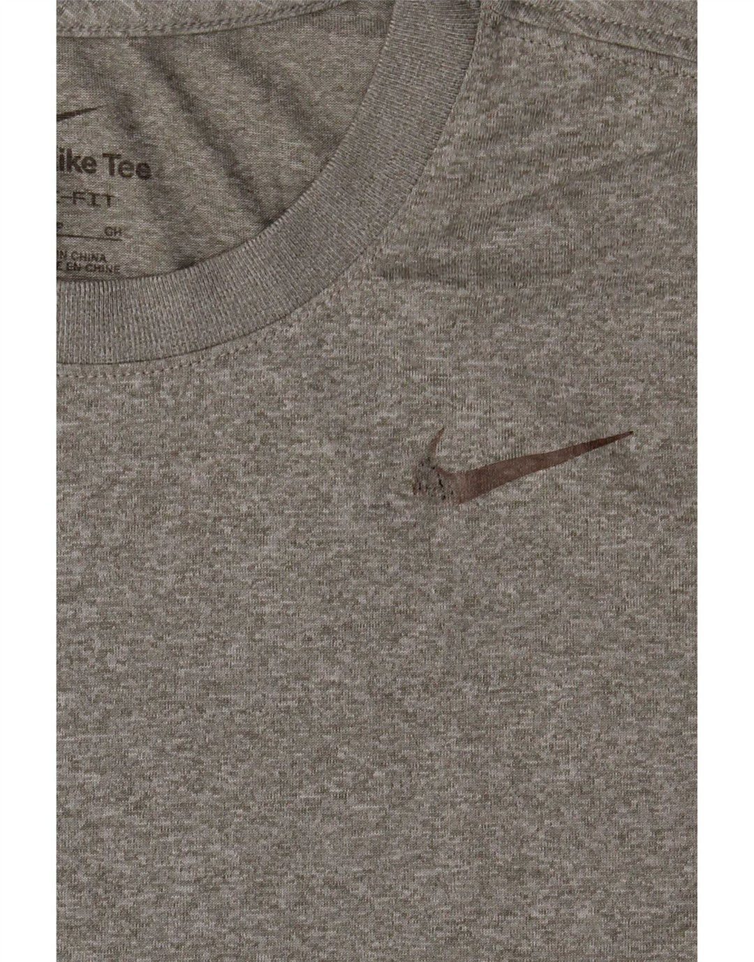 Camiseta Nike Dri Fit para hombre Top pequeño poliéster moteado gris