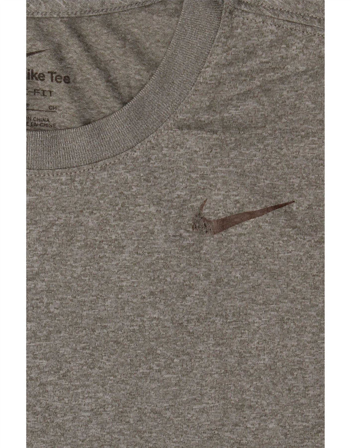 Camiseta Nike Dri Fit para hombre Top pequeño poliéster moteado gris