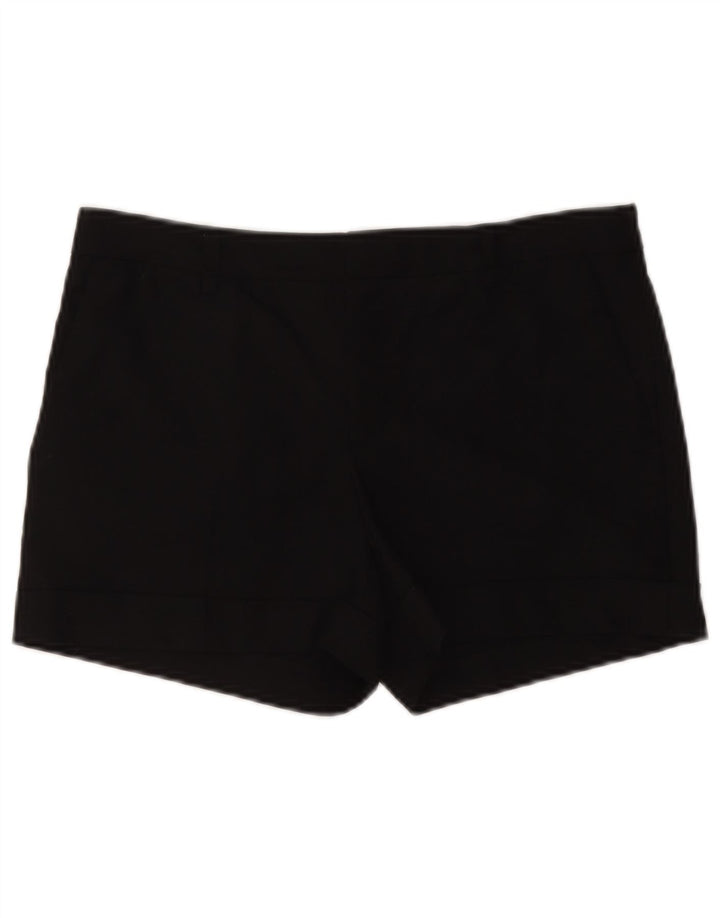ZARA Mujer Shorts Chinos Mediano W28 Poliéster Negro