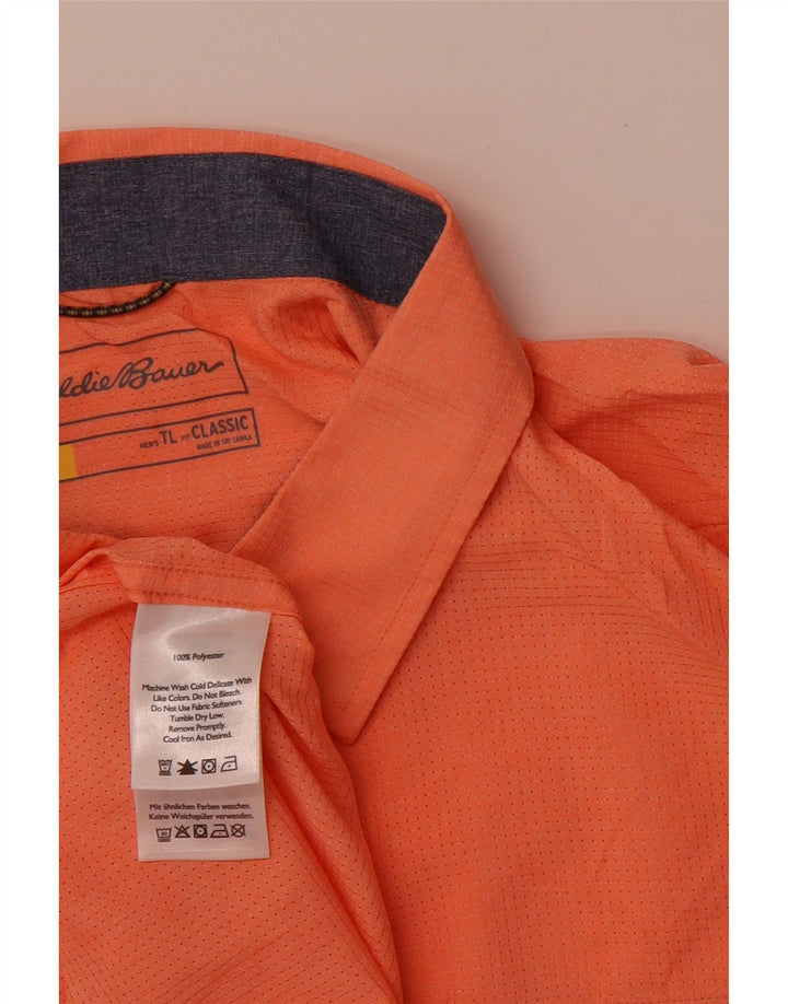 EDDIE BAUER Camisa clásica de manga corta para hombre, talla grande, color naranja