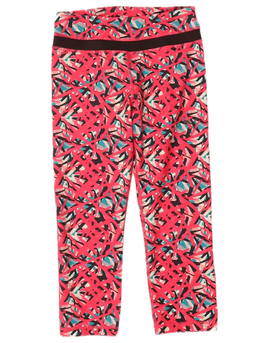 Puma Leggings Capri para Mujer UK 8 Pequeño Rosa Geométrico