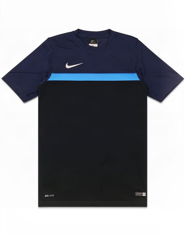 Camiseta Nike Dri Fit para hombre con bloques de color azul marino mediano