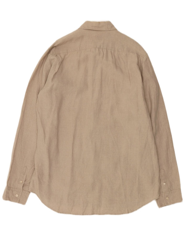 Camisa Calvin Klein Jeans Hombre 2XL Lino Beige