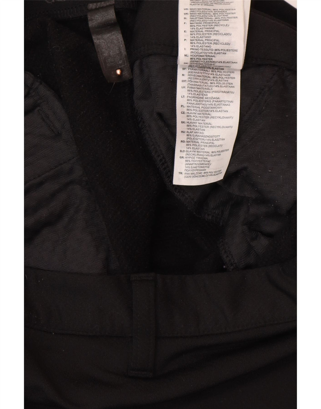 ADIDAS Pantalón Chino Slim para Hombre XL W40 L30 Poliéster Negro