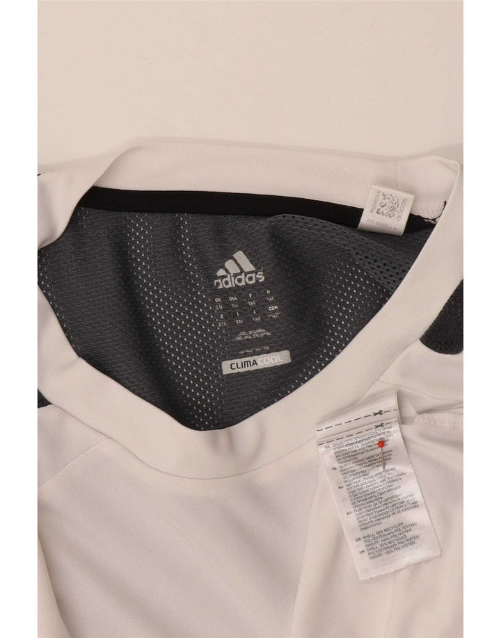 Adidas Mens Climacool Camiseta Top 2XL Blanco Colorblock Poliéster