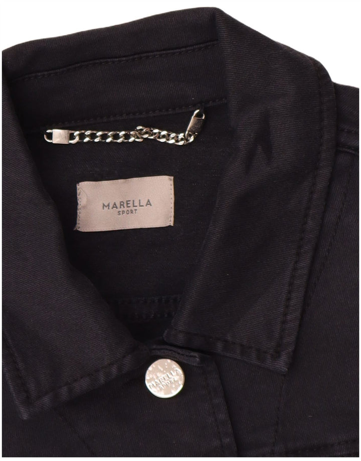 MARELLA Chaqueta vaquera para mujer UK 10 Small Azul marino