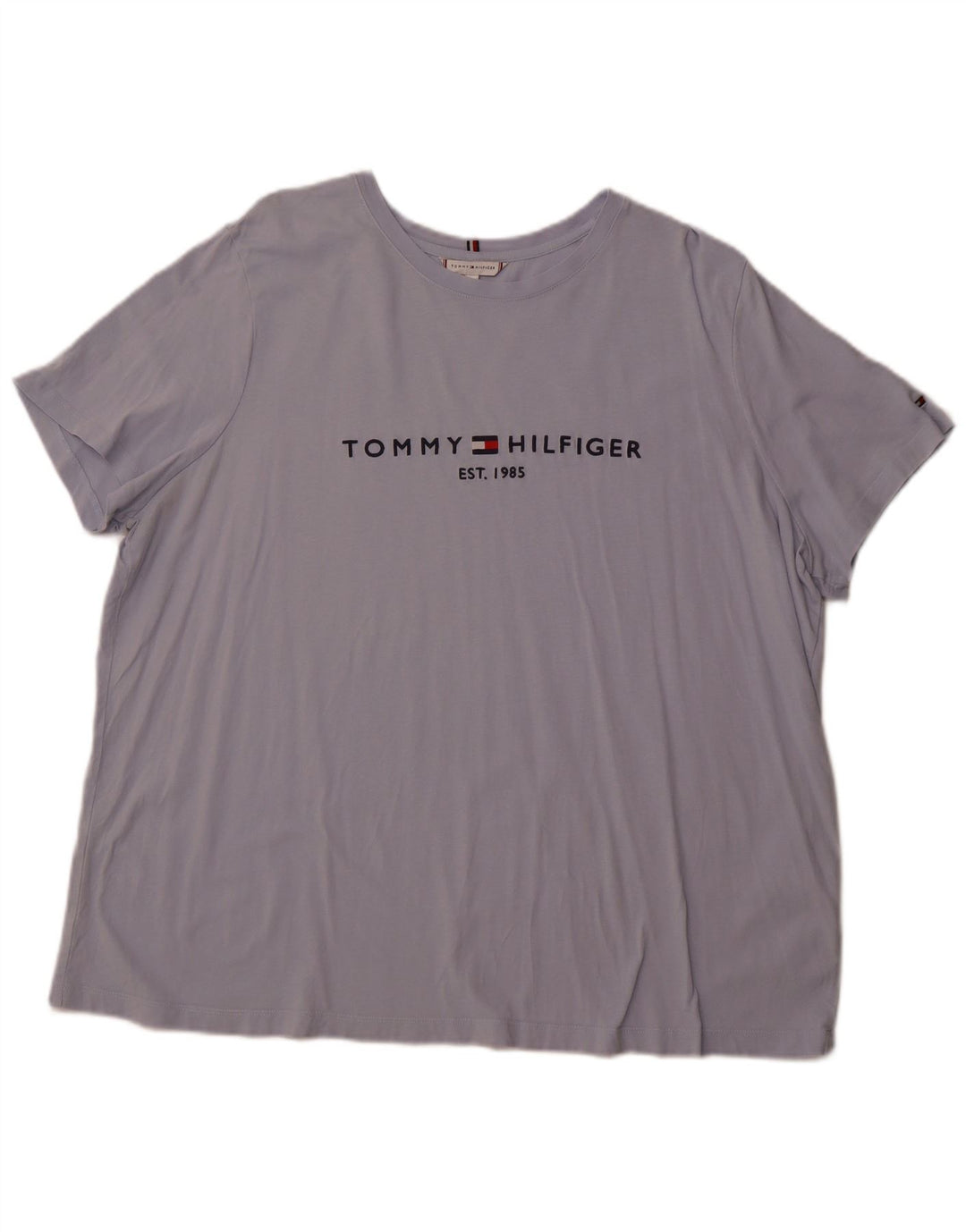TOMMY HILFIGER Camiseta gráfica para mujer Top ES 34 4XL Algodón azul