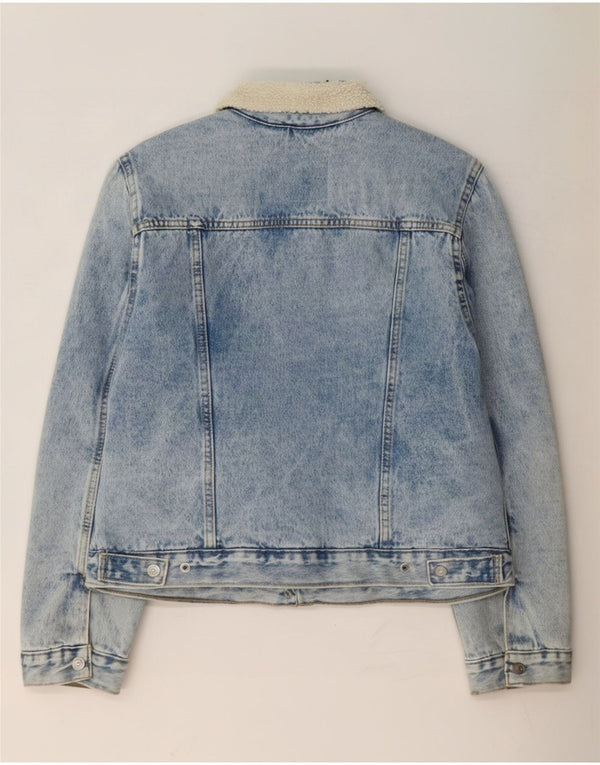Levi's Chaqueta Sherpa Vaquera para Mujer UK 46 Poliéster Azul Grande