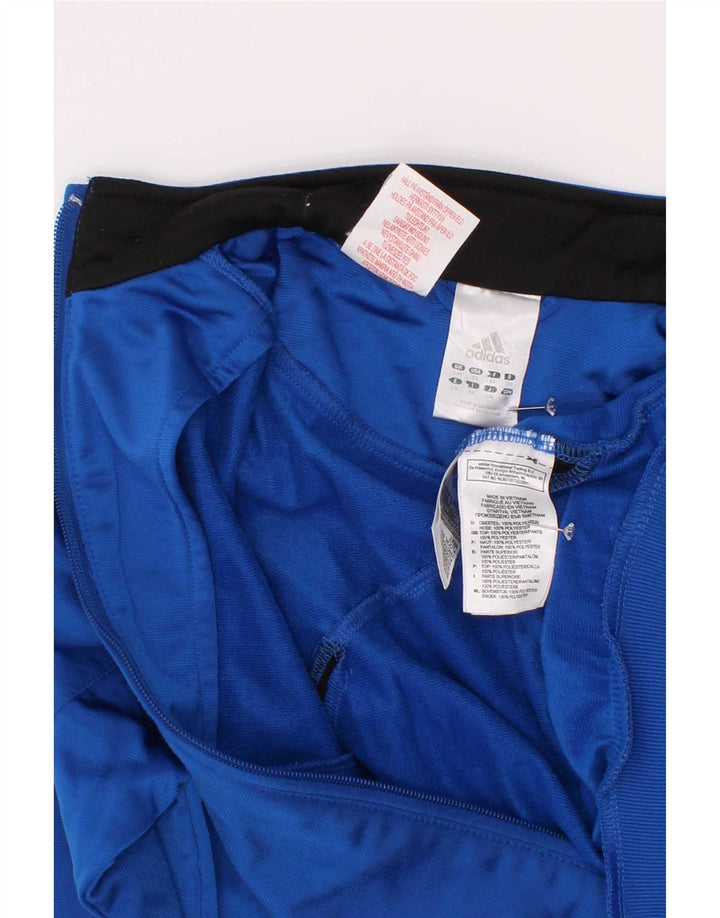 Adidas - Chaqueta de chándal para niño, 7-8 años, color azul, poliéster