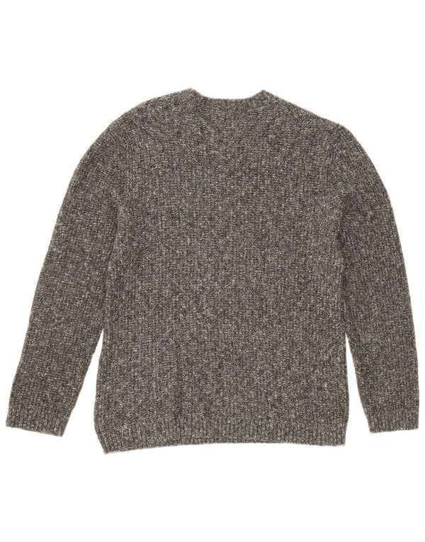Zara Jersey con Cuello Redondo para Niños 11-12 Años Algodón Moteado Gris