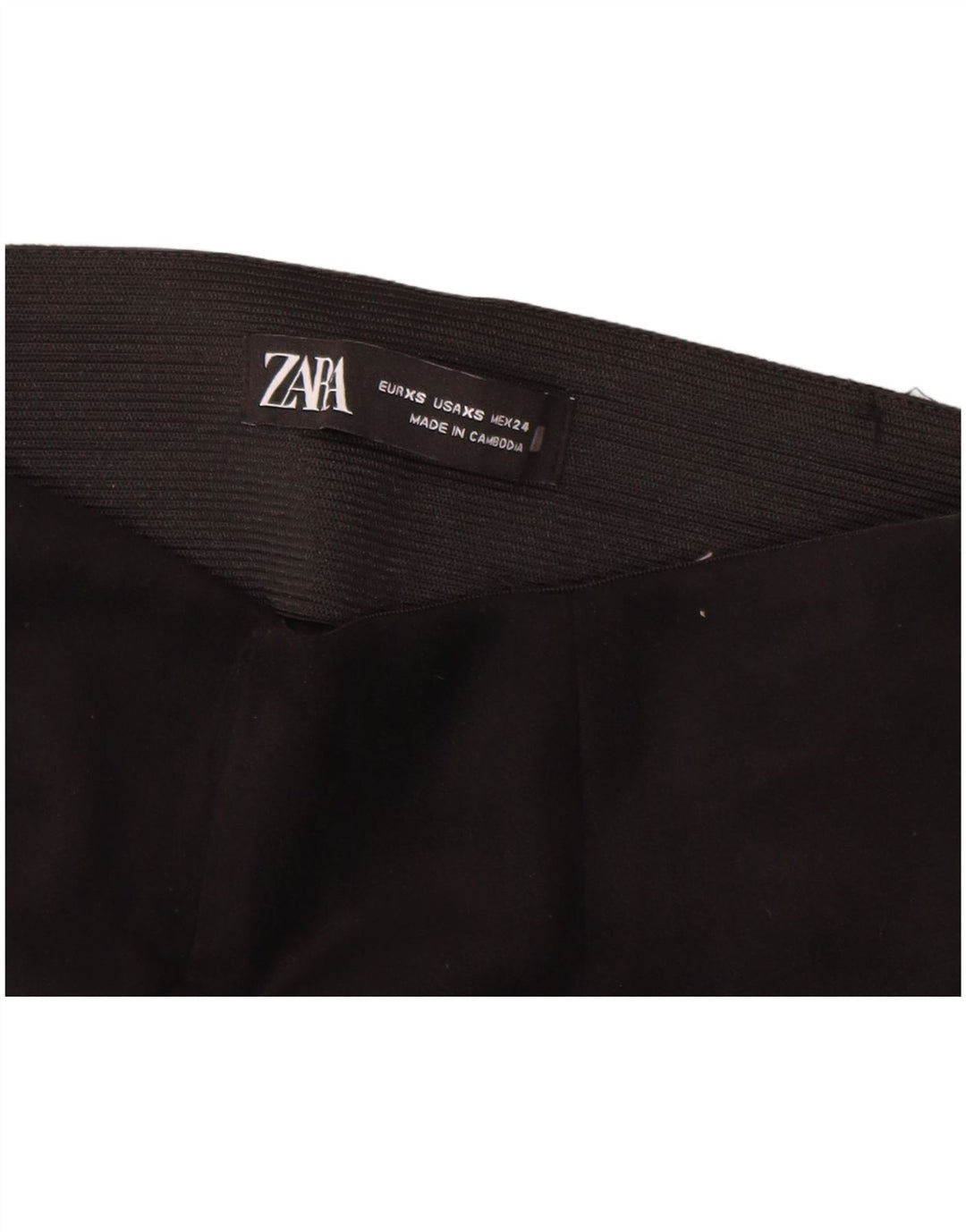 ZARA Mujer Pantalón Casual Pitillo XS W24 L27 Negro