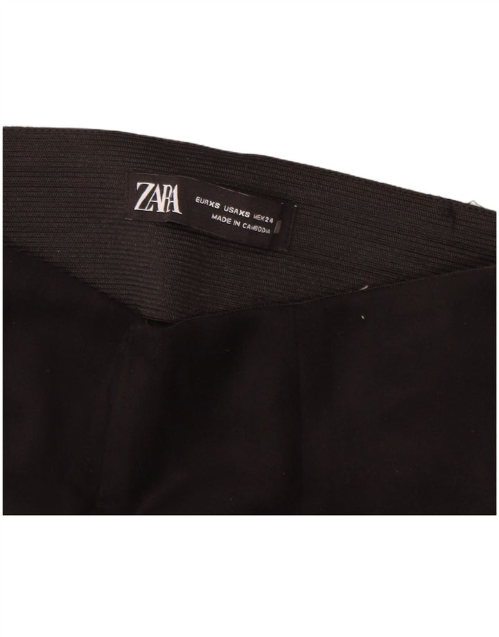 ZARA Mujer Pantalón Casual Pitillo XS W24 L27 Negro