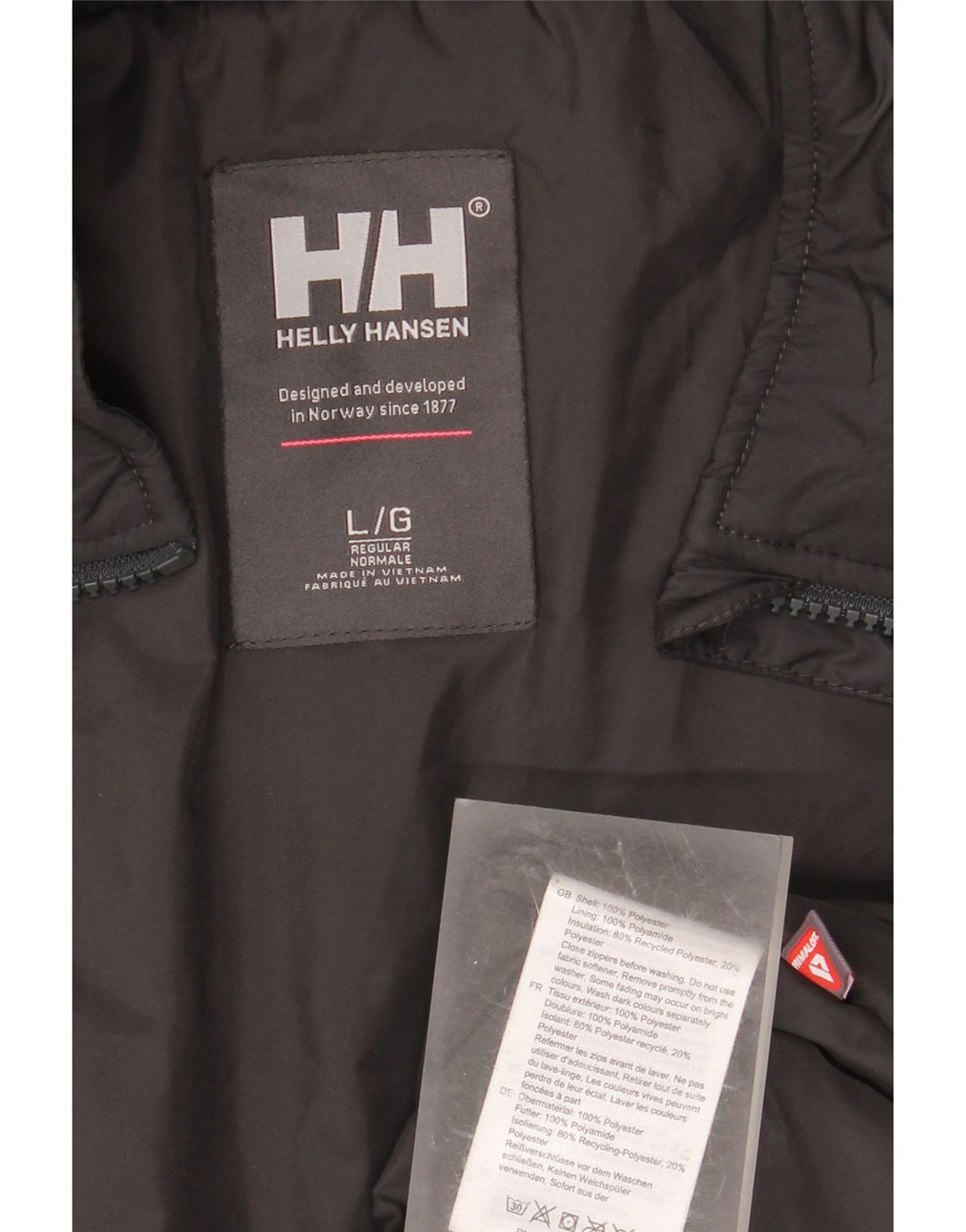 HELLY HANSEN Chaqueta cortavientos de ajuste regular para hombre UK 40 Large Black
