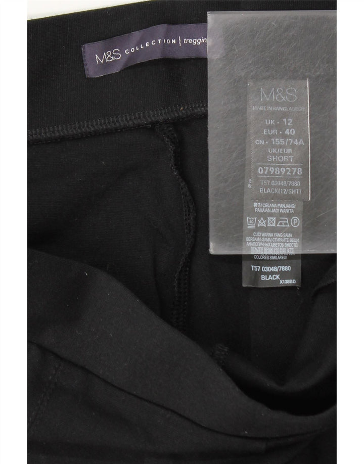 Marks & Spencer Leggings para mujer UK 12 Medium Viscosa negra