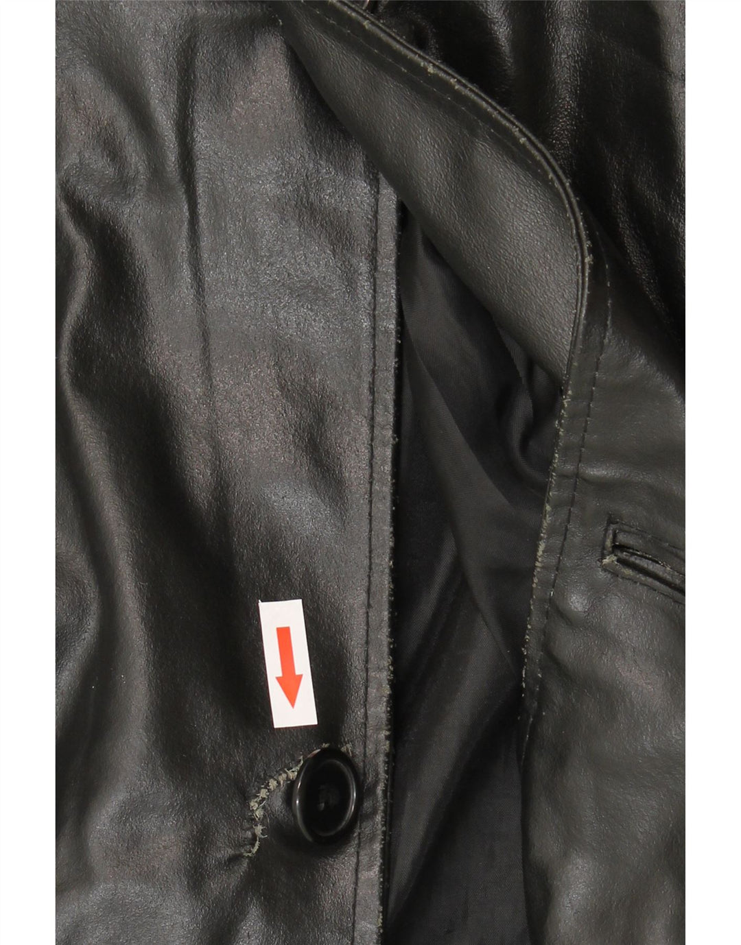 VINTAGE Chaqueta de cuero para hombre IT 52 XL Cuero negro