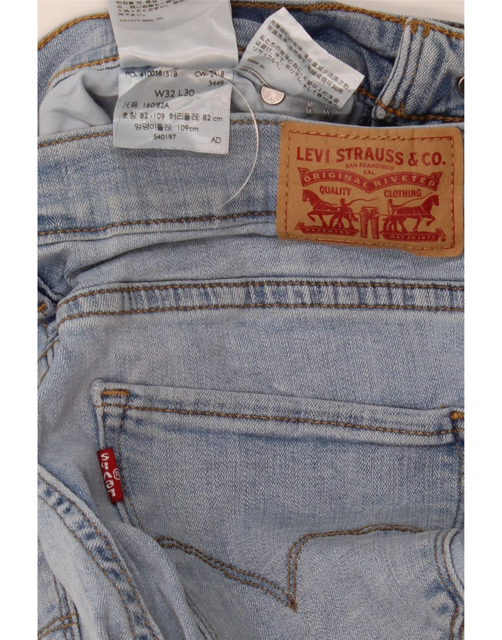Levi's Mujer 314 Shaping Straight Jeans W32 L30 Algodón Azul