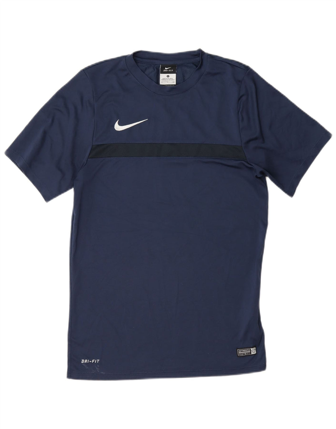 Camiseta Nike Dri Fit para hombre Top Small Azul marino Colorblock Poliéster