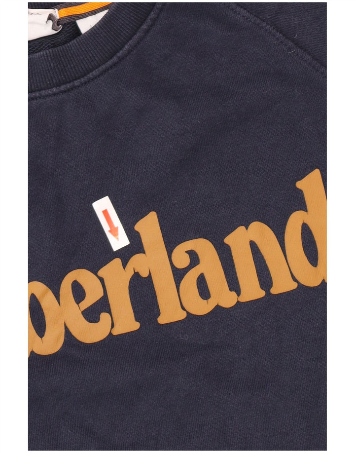 Timberland Hombre Graphic Regular Fit Sudadera Jumper Pequeño Azul Marino