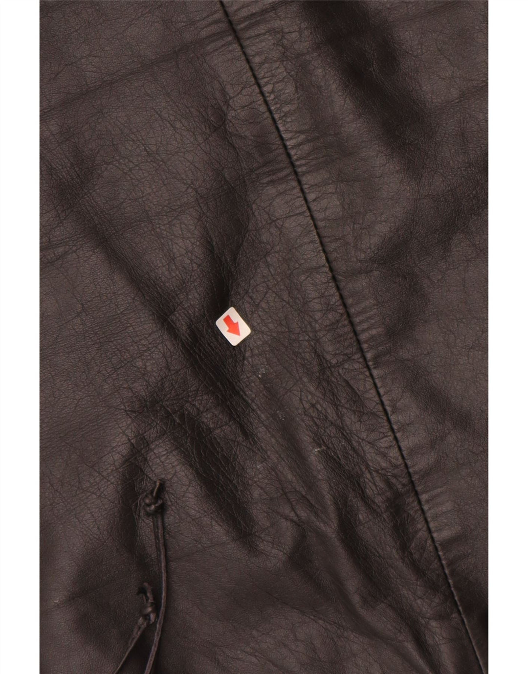 VINTAGE Falda de cuero para mujer EU 34 XS W24 Cuero negro